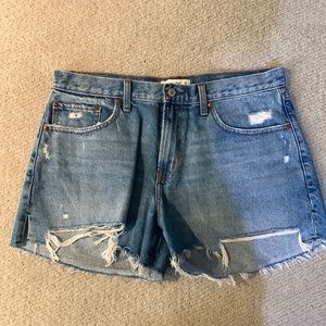 Abercrombie mid rise denim shorts
